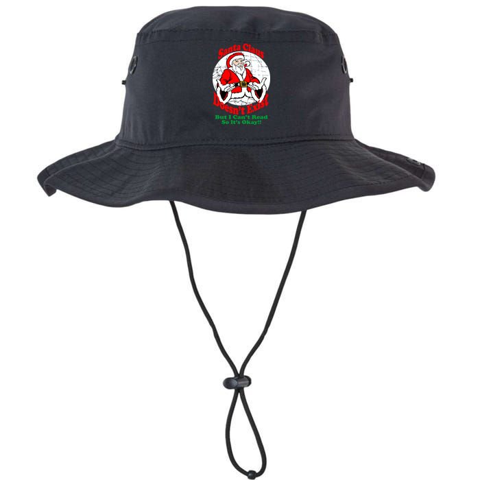 Santa Claus Doesn't Exist But I cant Read Bucket Hat
