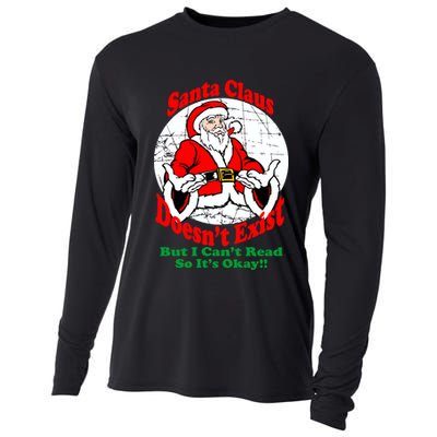 Santa Claus Doesn't Exist But I cant Read Cooling Performance Long Sleeve Crew