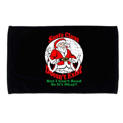 Santa Claus Doesn't Exist But I cant Read Microfiber Hand Towel