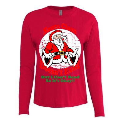 Santa Claus Doesn't Exist But I cant Read Womens Cotton Relaxed Long Sleeve T-Shirt