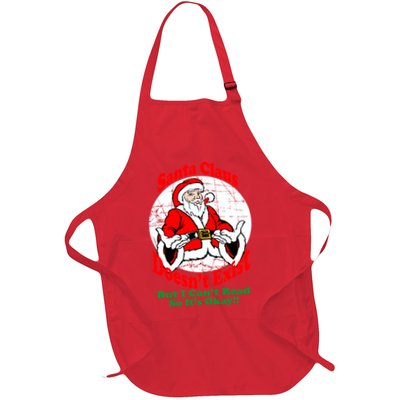 Santa Claus Doesn't Exist But I cant Read Full-Length Apron With Pockets