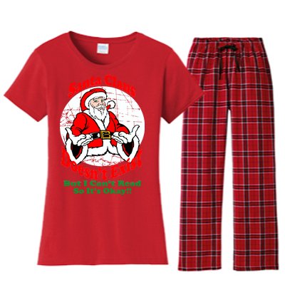 Santa Claus Doesn't Exist But I cant Read Women's Flannel Pajama Set