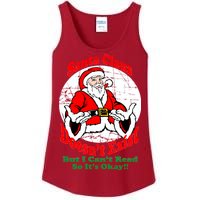 Santa Claus Doesn't Exist But I cant Read Ladies Essential Tank