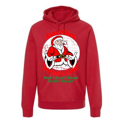 Santa Claus Doesn't Exist But I cant Read Premium Hoodie