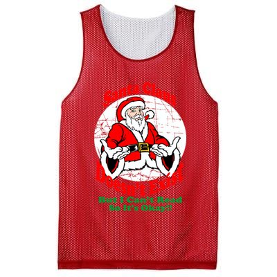 Santa Claus Doesn't Exist But I cant Read Mesh Reversible Basketball Jersey Tank