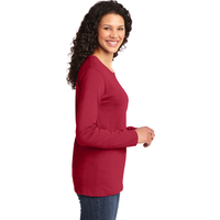 Santa Claus Doesn't Exist But I cant Read Ladies Long Sleeve Shirt
