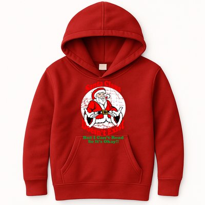 Santa Claus Doesn't Exist But I cant Read Kids Hoodie
