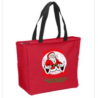 Santa Claus Doesn't Exist But I cant Read Zip Tote Bag