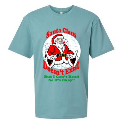 Santa Claus Doesn't Exist But I cant Read Sueded Cloud Jersey T-Shirt