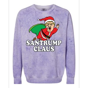 Santa Claus Donald Trump Santatrump Colorblast Crewneck Sweatshirt