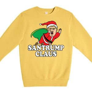 Santa Claus Donald Trump Santatrump Premium Crewneck Sweatshirt