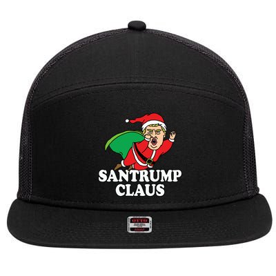 Santa Claus Donald Trump Santatrump 7 Panel Mesh Trucker Snapback Hat