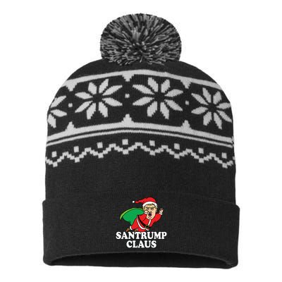 Santa Claus Donald Trump Santatrump USA-Made Snowflake Beanie