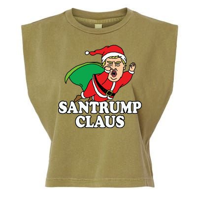 Santa Claus Donald Trump Santatrump Garment-Dyed Women's Muscle Tee