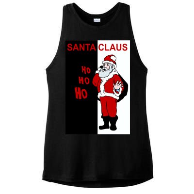 Santa Claus Gangster Ho Ho Ho Ladies PosiCharge Tri-Blend Wicking Tank