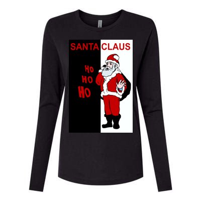 Santa Claus Gangster Ho Ho Ho Womens Cotton Relaxed Long Sleeve T-Shirt