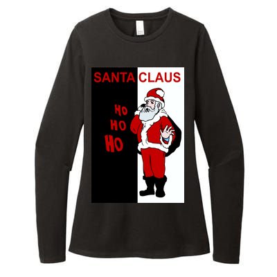 Santa Claus Gangster Ho Ho Ho Womens CVC Long Sleeve Shirt