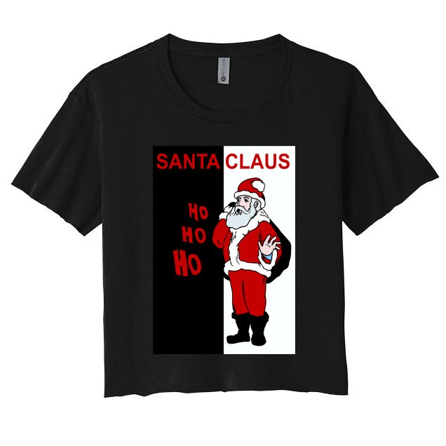 Santa Claus Gangster Ho Ho Ho Crop Top