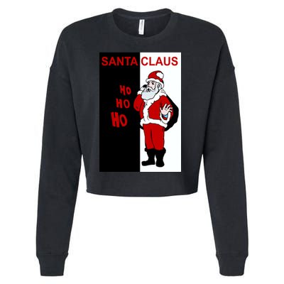 Santa Claus Gangster Ho Ho Ho Cropped Pullover Crew