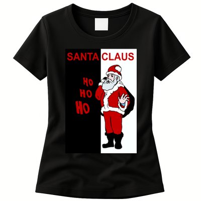 Santa Claus Gangster Ho Ho Ho Womens T-Shirt