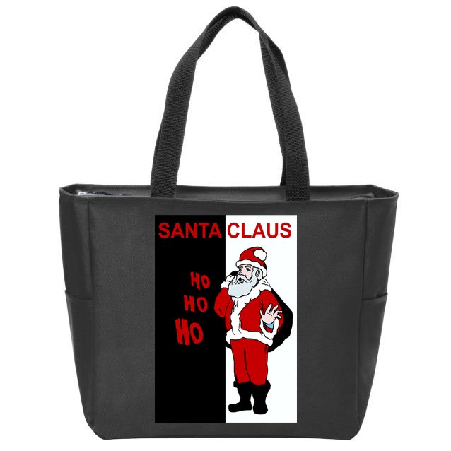 Santa Claus Gangster Ho Ho Ho Zip Tote Bag