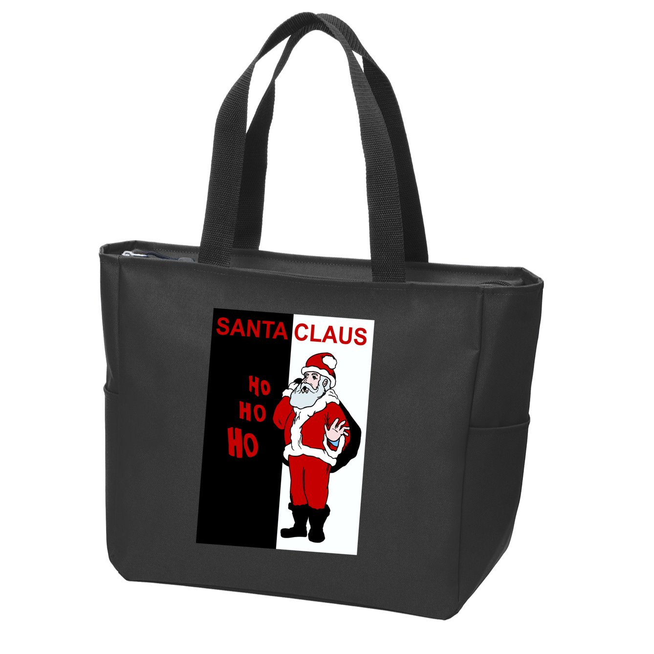 Santa Claus Gangster Ho Ho Ho Zip Tote Bag