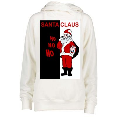 Santa Claus Gangster Ho Ho Ho Womens Funnel Neck Pullover Hood