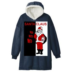 Santa Claus Gangster Ho Ho Ho Hooded Wearable Blanket