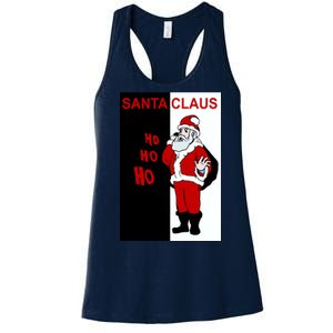 Santa Claus Gangster Ho Ho Ho Women's Racerback Tank