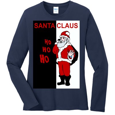 Santa Claus Gangster Ho Ho Ho Ladies Long Sleeve Shirt