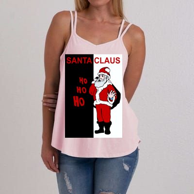 Santa Claus Gangster Ho Ho Ho Women's Strappy Tank