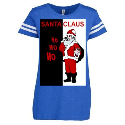 Santa Claus Gangster Ho Ho Ho Enza Ladies Jersey Football T-Shirt