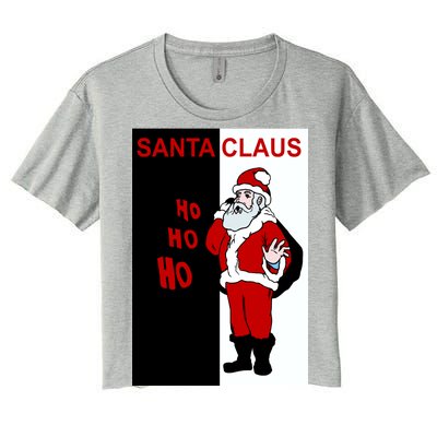 Santa Claus Gangster Ho Ho Ho Women's Crop Top Tee