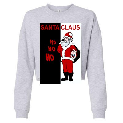 Santa Claus Gangster Ho Ho Ho Cropped Pullover Crew