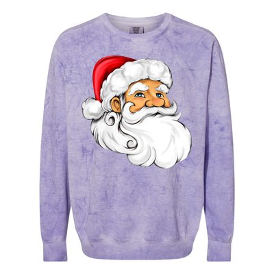 Santa Claus Head Colorblast Crewneck Sweatshirt