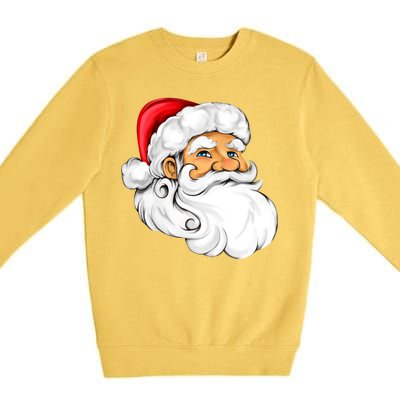 Santa Claus Head Premium Crewneck Sweatshirt