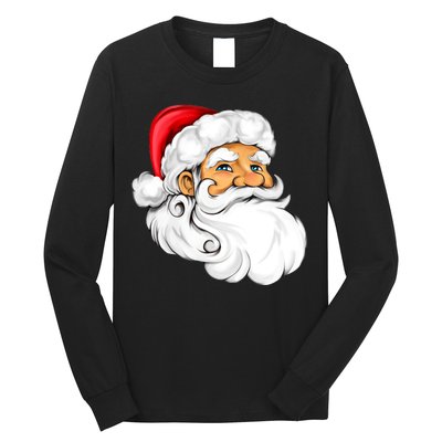 Santa Claus Head Long Sleeve Shirt