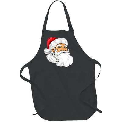 Santa Claus Head Full-Length Apron With Pockets