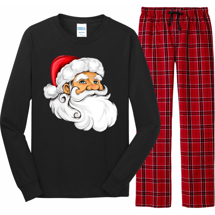 Santa Claus Head Long Sleeve Pajama Set