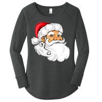 Santa Claus Head Women's Perfect Tri Tunic Long Sleeve Shirt