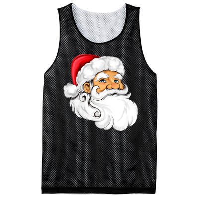 Santa Claus Head Mesh Reversible Basketball Jersey Tank