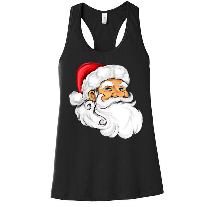 Santa Claus Head Women's Racerback Tank