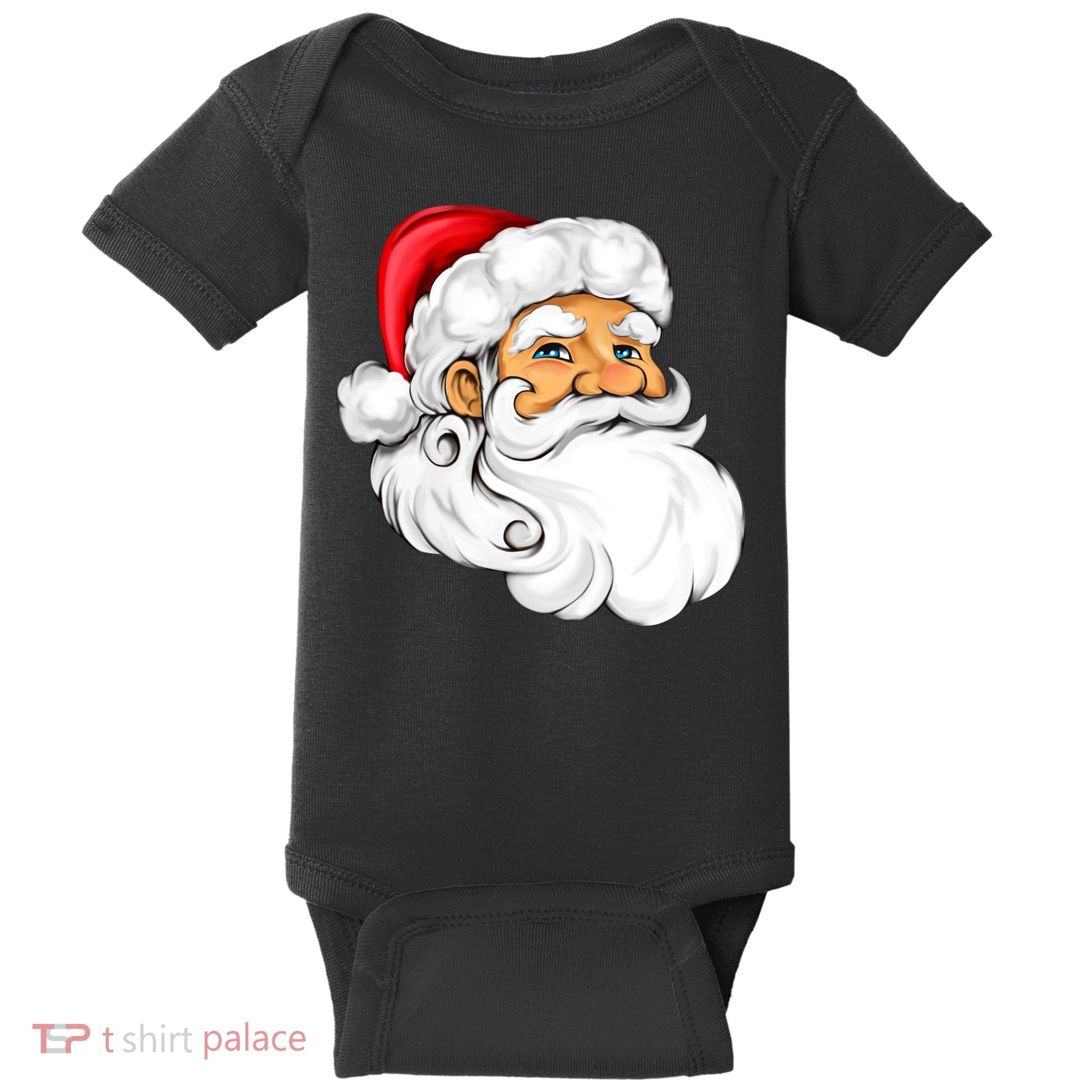 Santa Claus Head Baby Bodysuit