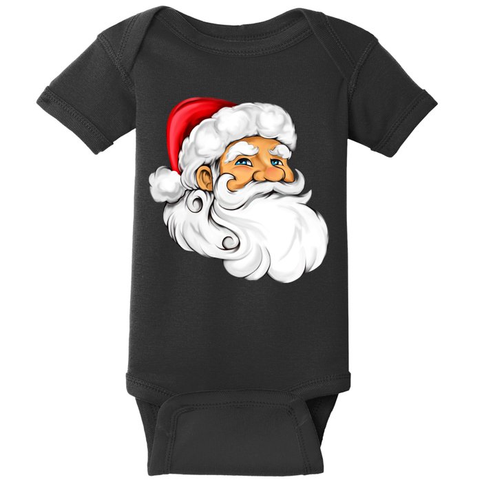 Santa Claus Head Baby Bodysuit