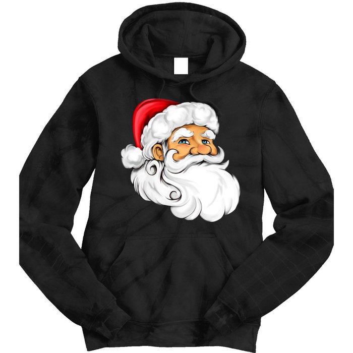 Santa Claus Head Tie Dye Hoodie