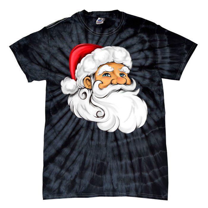 Santa Claus Head Tie-Dye T-Shirt