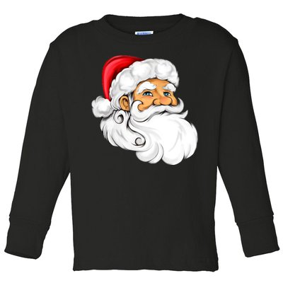 Santa Claus Head Toddler Long Sleeve Shirt