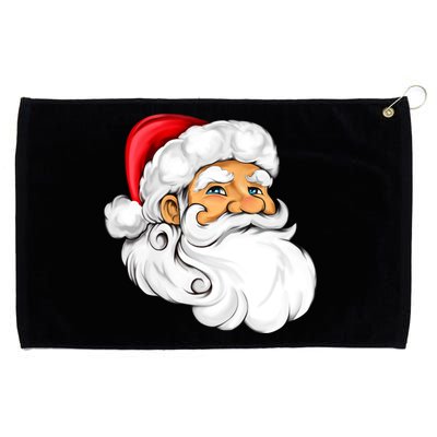 Santa Claus Head Grommeted Golf Towel