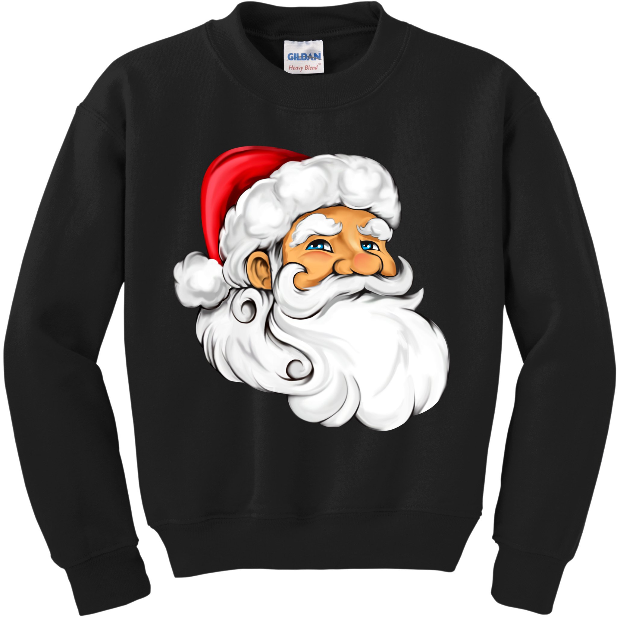 Santa Claus Head Kids Sweatshirt