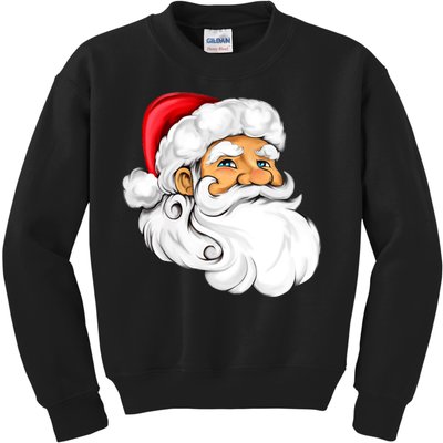 Santa Claus Head Kids Sweatshirt